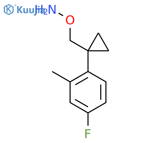 O-{[1-(4-fluoro-2-methylphenyl)cyclopropyl]methyl}hydroxylamine structure