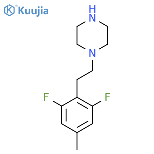 1-2-(2,6-difluoro-4-methylphenyl)ethylpiperazine structure