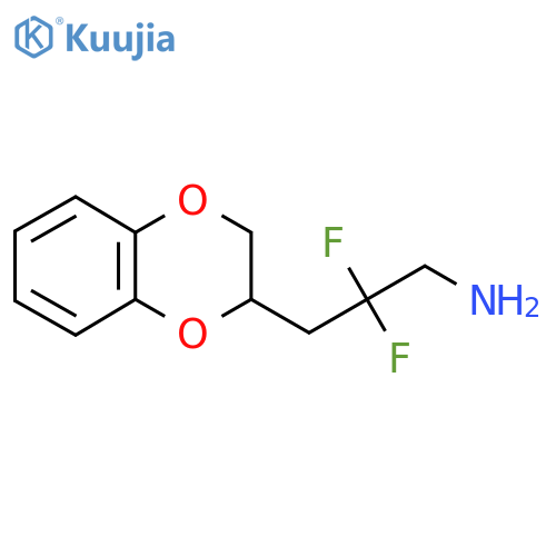 3-(2,3-dihydro-1,4-benzodioxin-2-yl)-2,2-difluoropropan-1-amine structure