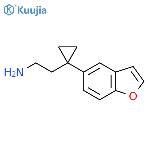 2-1-(1-benzofuran-5-yl)cyclopropylethan-1-amine structure