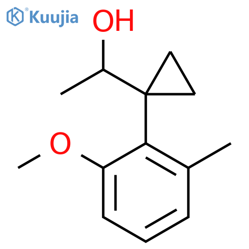 1-1-(2-methoxy-6-methylphenyl)cyclopropylethan-1-ol structure