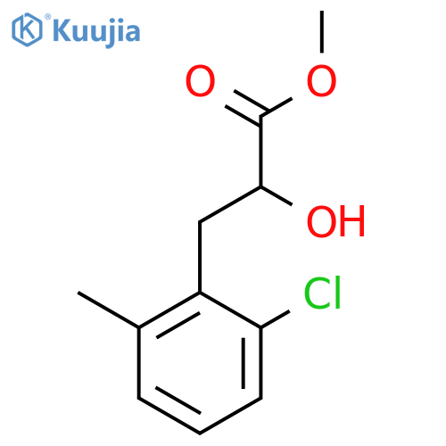 methyl 3-(2-chloro-6-methylphenyl)-2-hydroxypropanoate structure