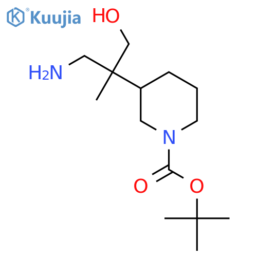 tert-butyl 3-(1-amino-3-hydroxy-2-methylpropan-2-yl)piperidine-1-carboxylate structure
