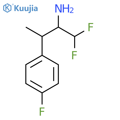 1,1-difluoro-3-(4-fluorophenyl)butan-2-amine structure