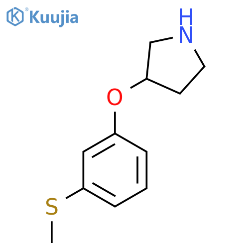 3-3-(methylsulfanyl)phenoxypyrrolidine structure