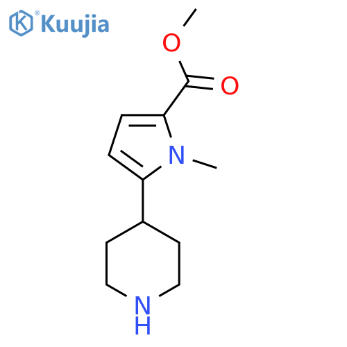 methyl 1-methyl-5-(piperidin-4-yl)-1H-pyrrole-2-carboxylate structure