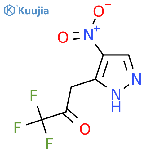 1,1,1-trifluoro-3-(4-nitro-1H-pyrazol-3-yl)propan-2-one structure