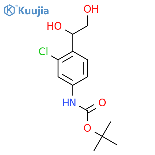 tert-butyl N-3-chloro-4-(1,2-dihydroxyethyl)phenylcarbamate structure