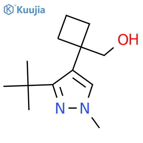 1-(3-tert-butyl-1-methyl-1H-pyrazol-4-yl)cyclobutylmethanol structure