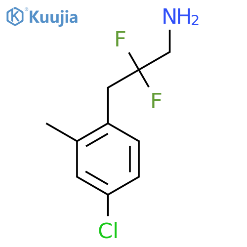 3-(4-chloro-2-methylphenyl)-2,2-difluoropropan-1-amine structure