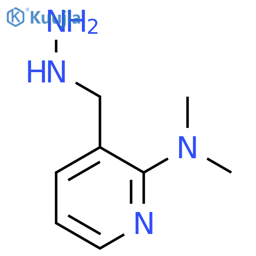 3-(hydrazinylmethyl)-N,N-dimethylpyridin-2-amine structure