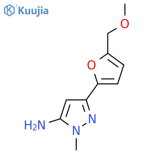 3-5-(methoxymethyl)furan-2-yl-1-methyl-1H-pyrazol-5-amine structure