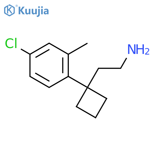 2-1-(4-chloro-2-methylphenyl)cyclobutylethan-1-amine structure