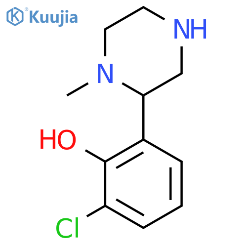 2-chloro-6-(1-methylpiperazin-2-yl)phenol structure