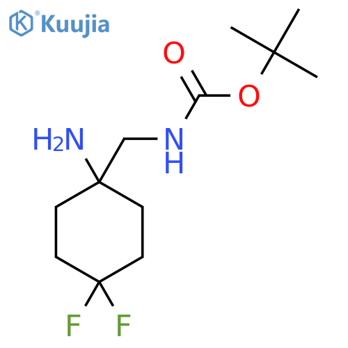 tert-butyl N-(1-amino-4,4-difluorocyclohexyl)methylcarbamate structure