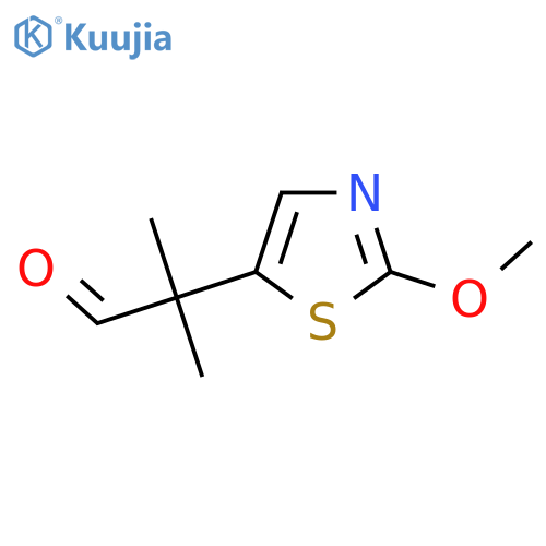 2-(2-methoxy-1,3-thiazol-5-yl)-2-methylpropanal structure