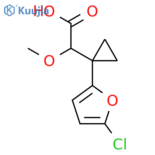2-1-(5-chlorofuran-2-yl)cyclopropyl-2-methoxyacetic acid structure