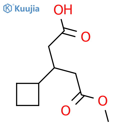 3-cyclobutyl-5-methoxy-5-oxopentanoic acid structure
