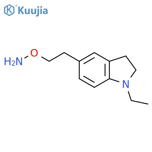 O-2-(1-ethyl-2,3-dihydro-1H-indol-5-yl)ethylhydroxylamine structure