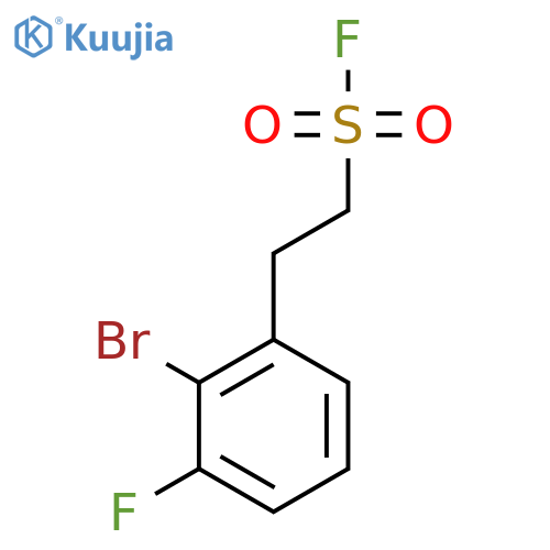 2-(2-bromo-3-fluorophenyl)ethane-1-sulfonyl fluoride structure