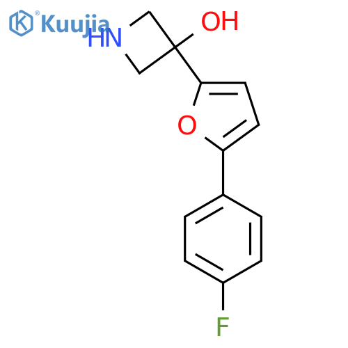 3-5-(4-fluorophenyl)furan-2-ylazetidin-3-ol structure