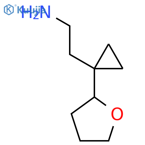 2-1-(oxolan-2-yl)cyclopropylethan-1-amine structure