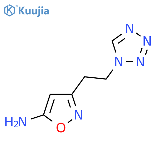 3-2-(1H-1,2,3,4-tetrazol-1-yl)ethyl-1,2-oxazol-5-amine structure