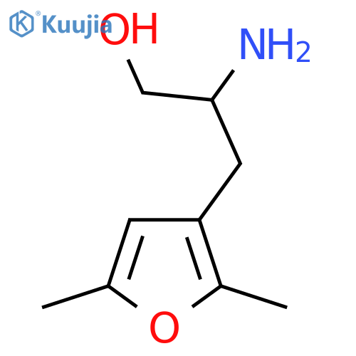 2-amino-3-(2,5-dimethylfuran-3-yl)propan-1-ol structure