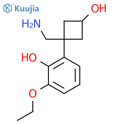 2-1-(aminomethyl)-3-hydroxycyclobutyl-6-ethoxyphenol structure