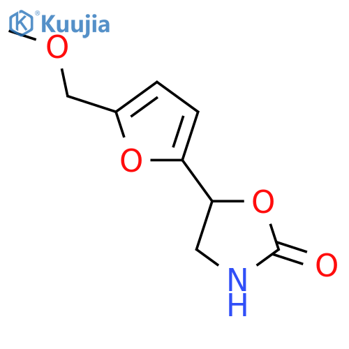 5-5-(methoxymethyl)furan-2-yl-1,3-oxazolidin-2-one structure