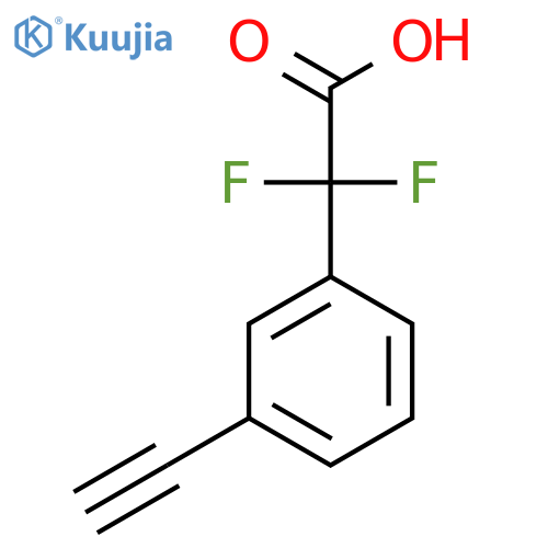 2-(3-ethynylphenyl)-2,2-difluoroacetic acid structure
