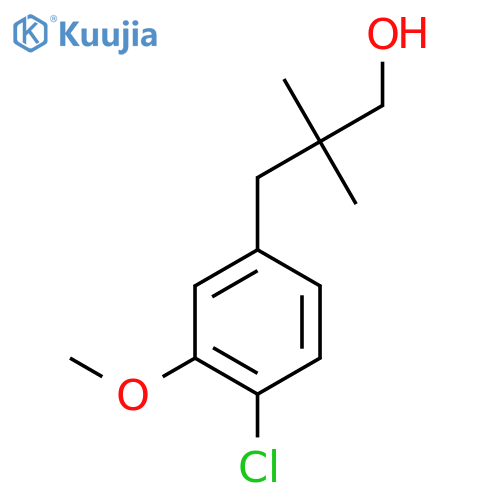3-(4-Chloro-3-methoxyphenyl)-2,2-dimethylpropan-1-ol structure
