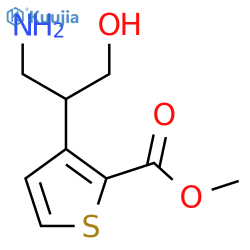 methyl 3-(1-amino-3-hydroxypropan-2-yl)thiophene-2-carboxylate structure