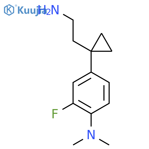 4-1-(2-aminoethyl)cyclopropyl-2-fluoro-N,N-dimethylaniline structure