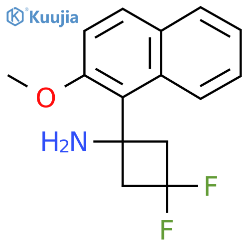 3,3-difluoro-1-(2-methoxynaphthalen-1-yl)cyclobutan-1-amine structure
