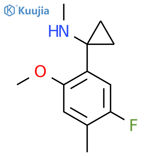 1-(5-fluoro-2-methoxy-4-methylphenyl)-N-methylcyclopropan-1-amine structure