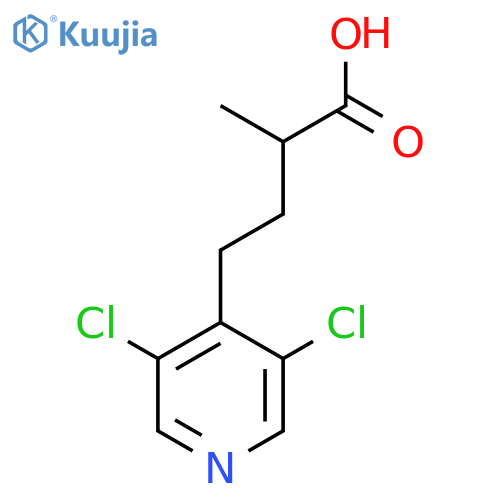 4-(3,5-dichloropyridin-4-yl)-2-methylbutanoic acid structure