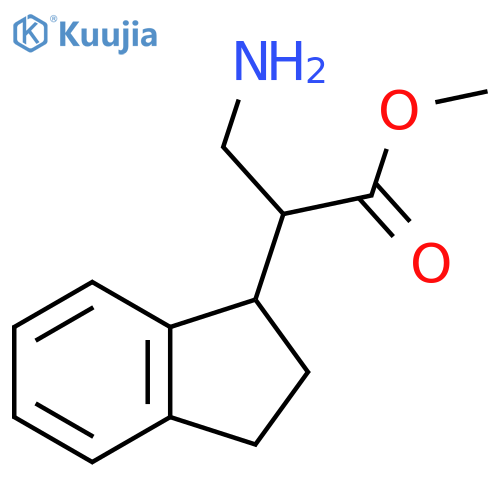 methyl 3-amino-2-(2,3-dihydro-1H-inden-1-yl)propanoate structure