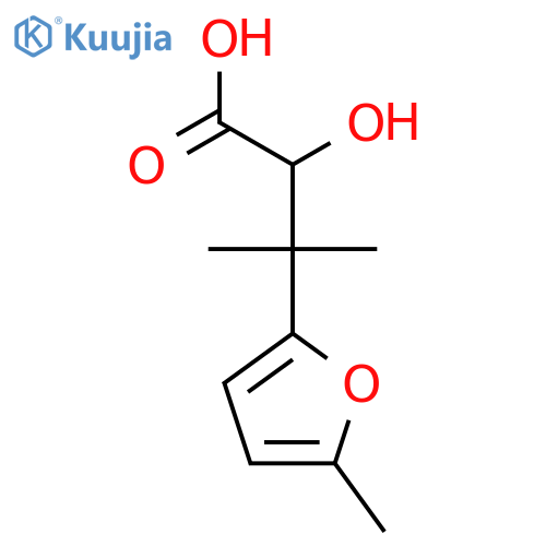 2-hydroxy-3-methyl-3-(5-methylfuran-2-yl)butanoic acid structure