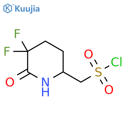 (5,5-difluoro-6-oxopiperidin-2-yl)methanesulfonyl chloride structure