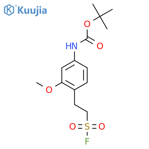 tert-butyl N-{4-2-(fluorosulfonyl)ethyl-3-methoxyphenyl}carbamate structure