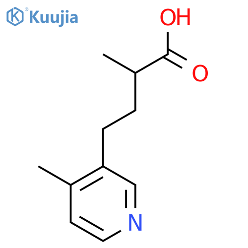 2-methyl-4-(4-methylpyridin-3-yl)butanoic acid structure