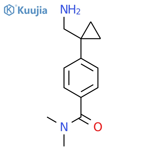 4-1-(aminomethyl)cyclopropyl-N,N-dimethylbenzamide structure