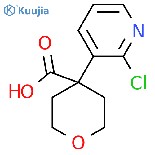 4-(2-chloropyridin-3-yl)oxane-4-carboxylic acid structure
