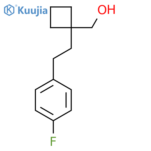 {1-2-(4-fluorophenyl)ethylcyclobutyl}methanol structure