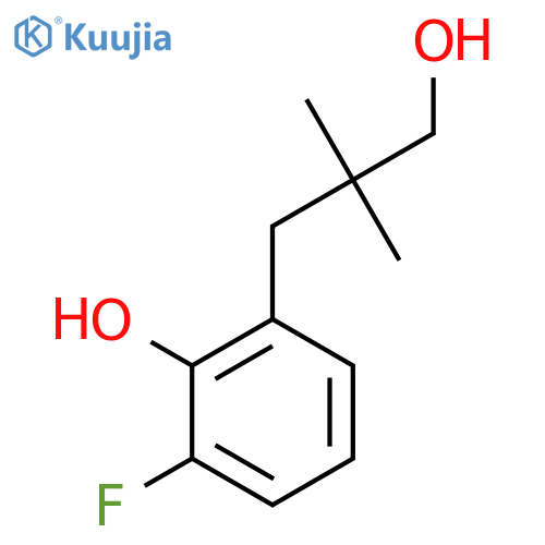 2-fluoro-6-(3-hydroxy-2,2-dimethylpropyl)phenol structure