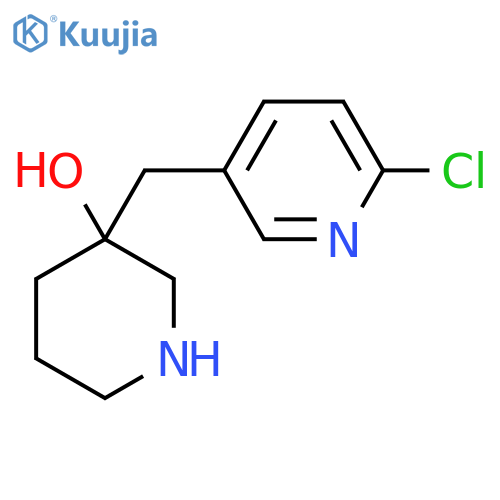 3-(6-chloropyridin-3-yl)methylpiperidin-3-ol structure