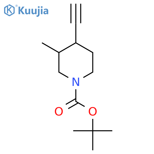 tert-butyl 4-ethynyl-3-methylpiperidine-1-carboxylate structure