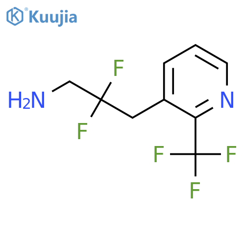 2,2-difluoro-3-2-(trifluoromethyl)pyridin-3-ylpropan-1-amine structure