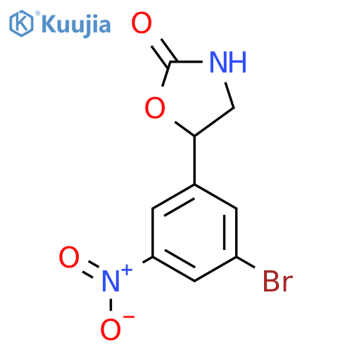 5-(3-bromo-5-nitrophenyl)-1,3-oxazolidin-2-one structure